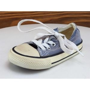 Converse Sz 5 Toddler Boys Sneaker Blue Fabric All Star Medium‎